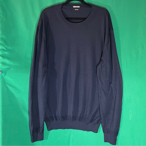 Tom Ford Black Crewneck Cashmere/Silk Sweater - Earvin Johnson SZ. 2XL